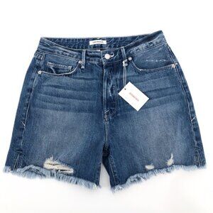 GOOD AMERICAN High Waist Cutoff Denim